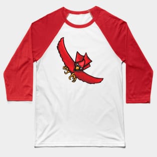 Colorful Cartoon Bird 6 Baseball T-Shirt